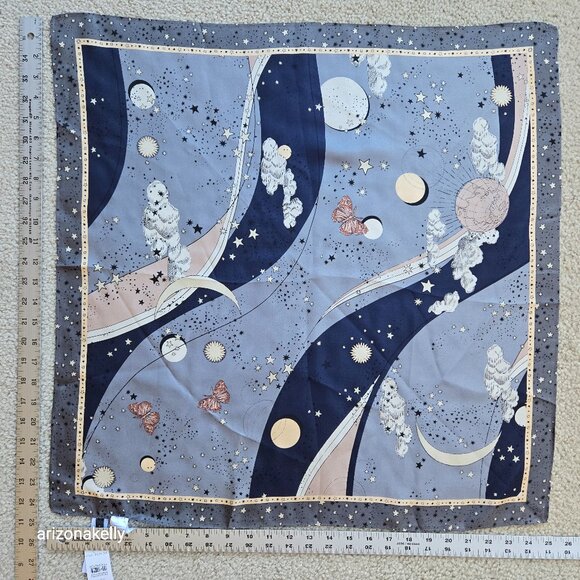 Ann Taylor Accessories - NWT Ann Taylor Silk Square Scarf Celestial Moon Stars Butterflies